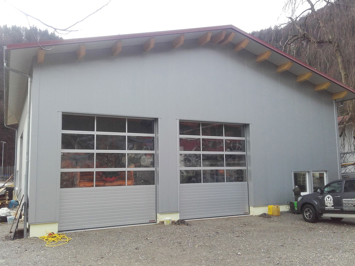 Neubau und Einzug in unsere Werkstatthalle Oberau